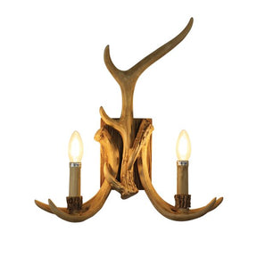 HYORT TWIN ANTLER WALL LIGHT E14
