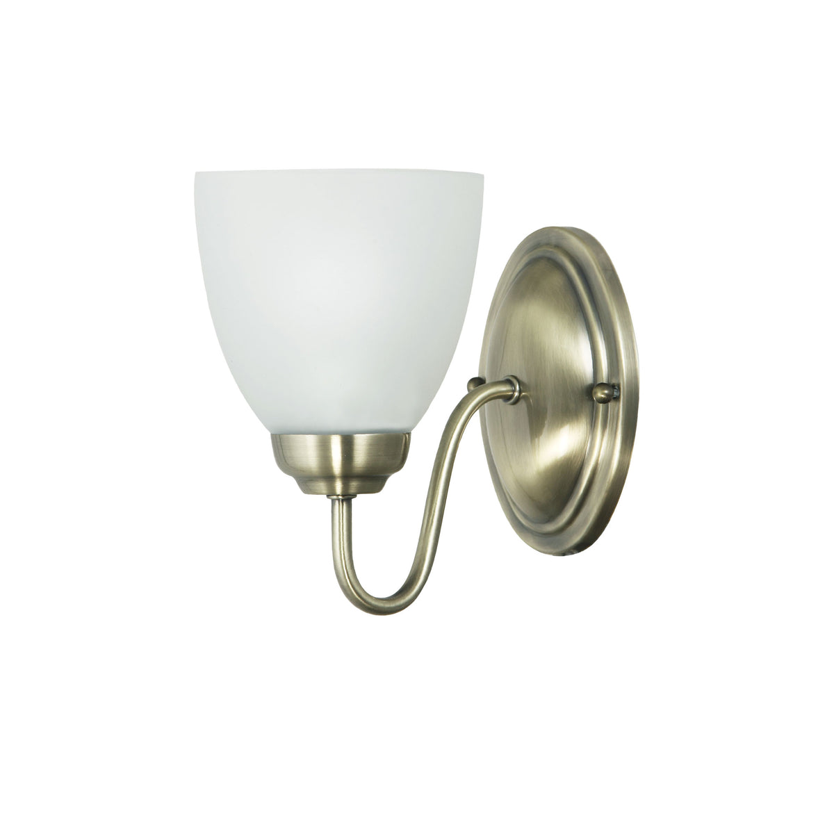 ROCHESTER WALL LIGHT ANT BRASS / FROST