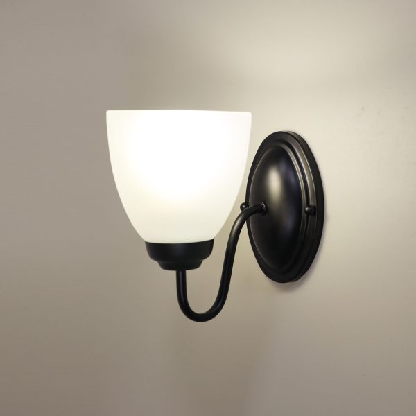 ROCHESTER WALL LIGHT BLACK / FROST