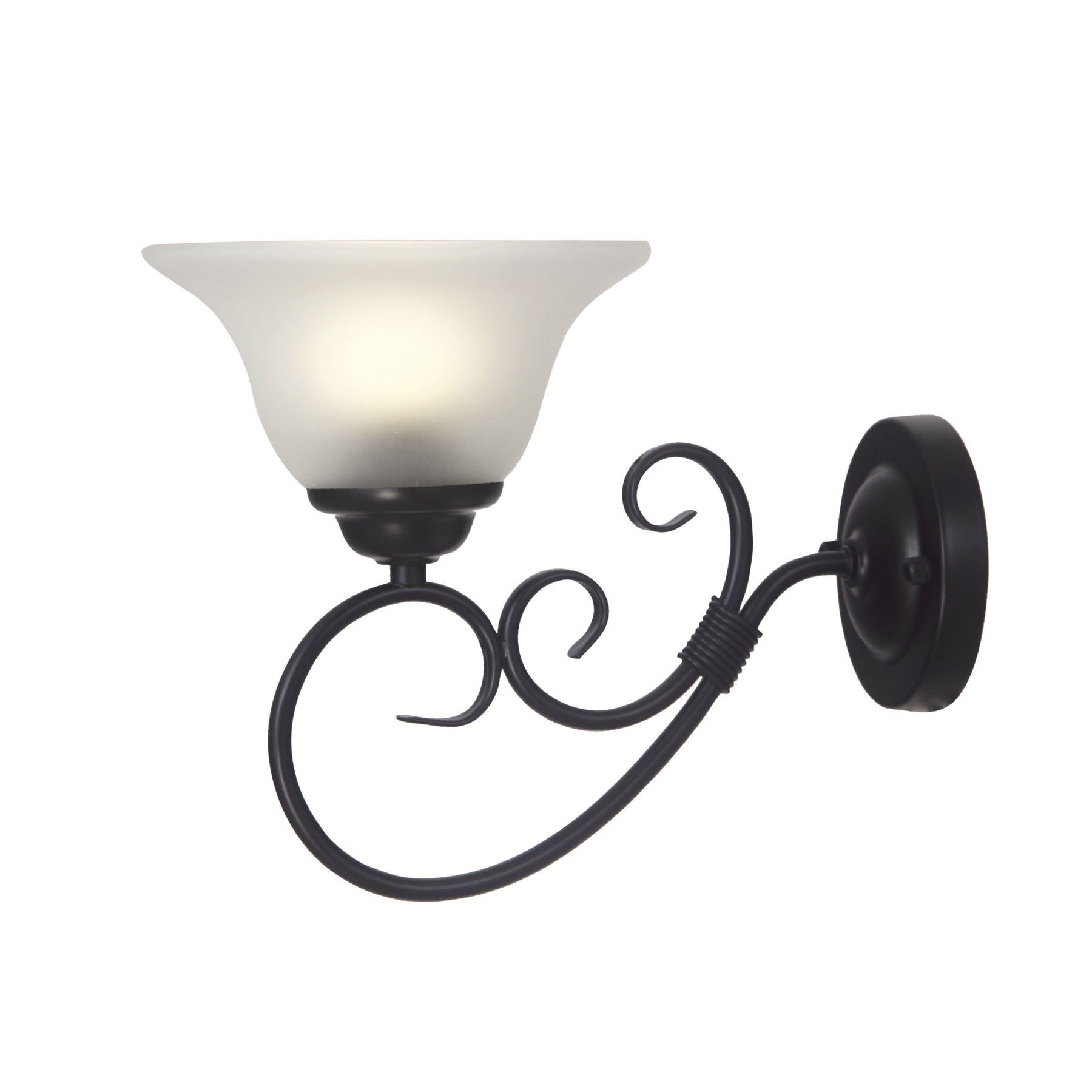 GASTON II 1LT WALL LIGHT BLACK