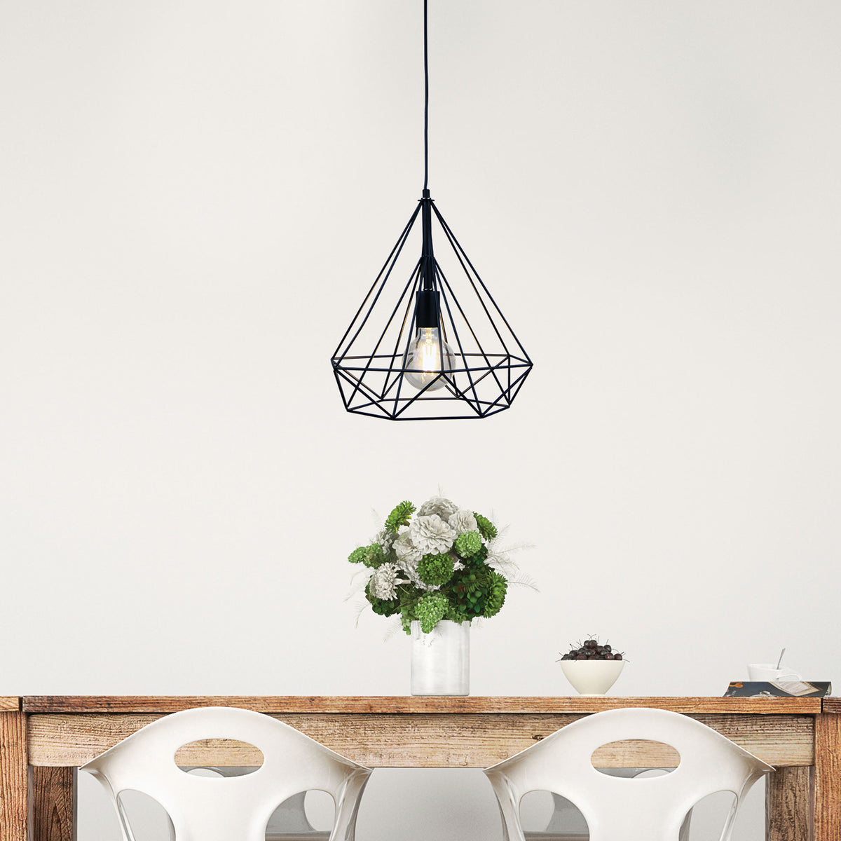 Lenox.38 BLACK Wire Pendant - pendant - Lux Lighting