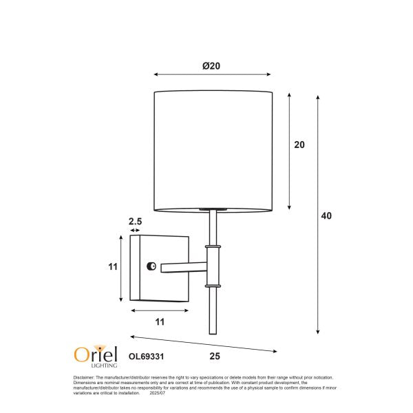 BELLA WALL LIGHT BLACK