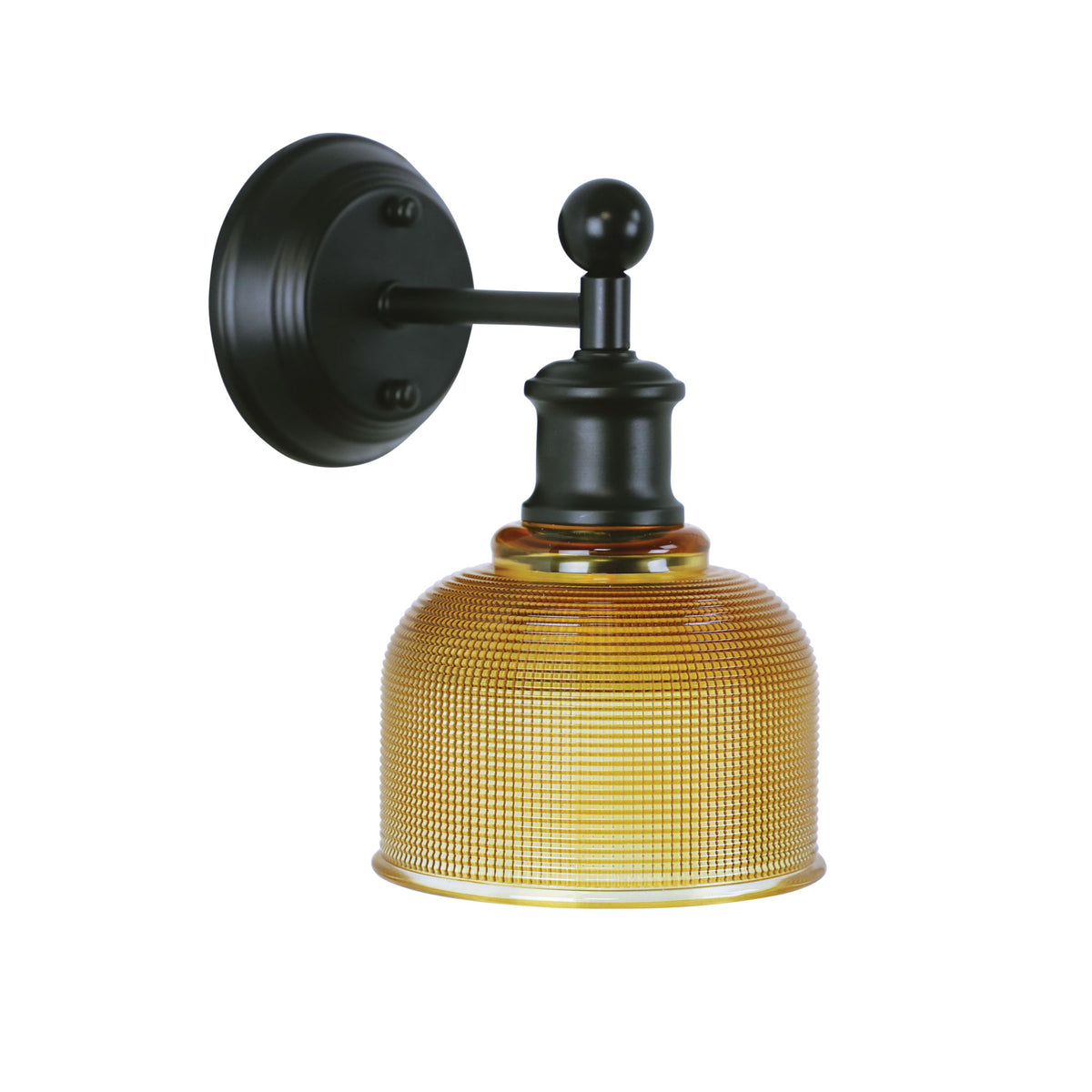 BRIGHTON WALL LIGHT BLACK / AMBER