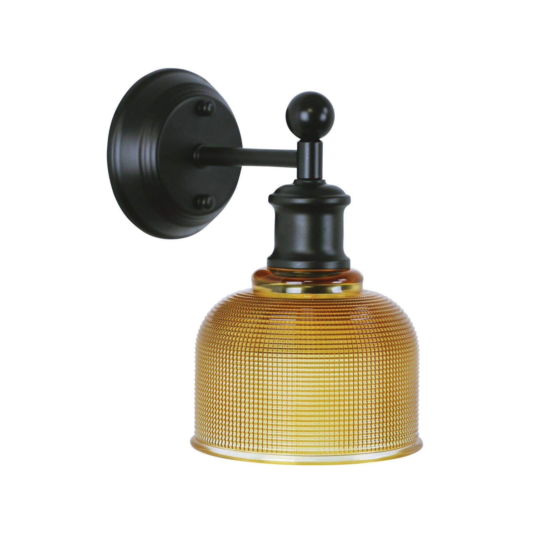 BRIGHTON WALL LIGHT BLACK / AMBER