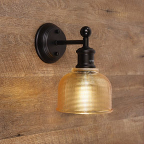 BRIGHTON WALL LIGHT BLACK / AMBER