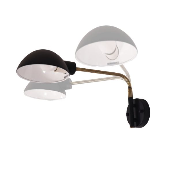 KLAS WALL LIGHT BLACK / ANT BRASS