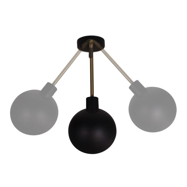 KLAS WALL LIGHT BLACK / ANT BRASS