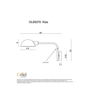 KLAS WALL LIGHT BLACK / ANT BRASS