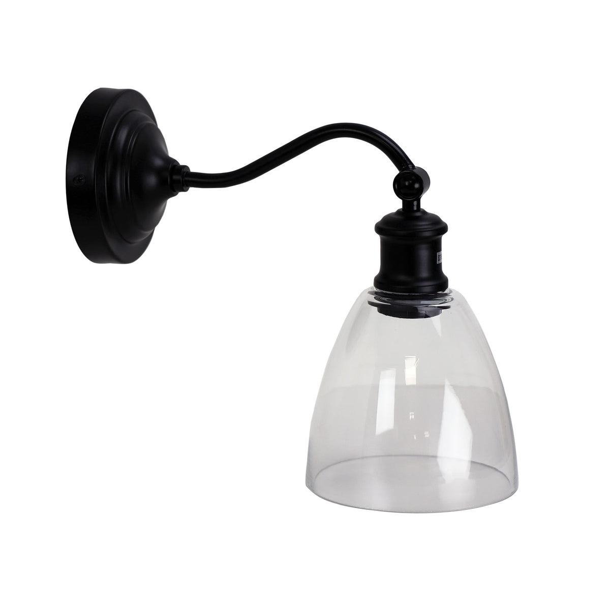 WARWICK WALL LIGHT BLACK / CLEAR