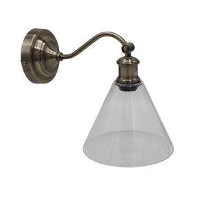 ABBY WALL LIGHT ANT BRASS / CLEAR