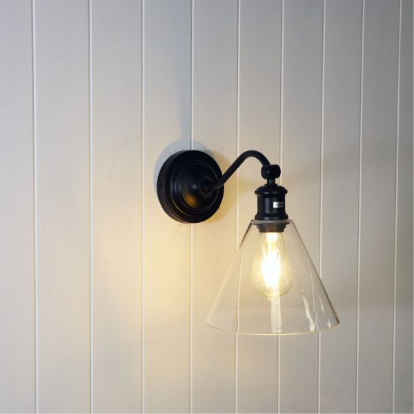ABBY WALL LIGHT BLACK / CLEAR