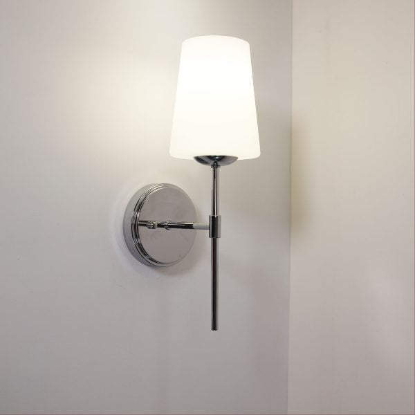 KINBURY WALL LIGHT CHROME w/ OPAL MATT GLASS