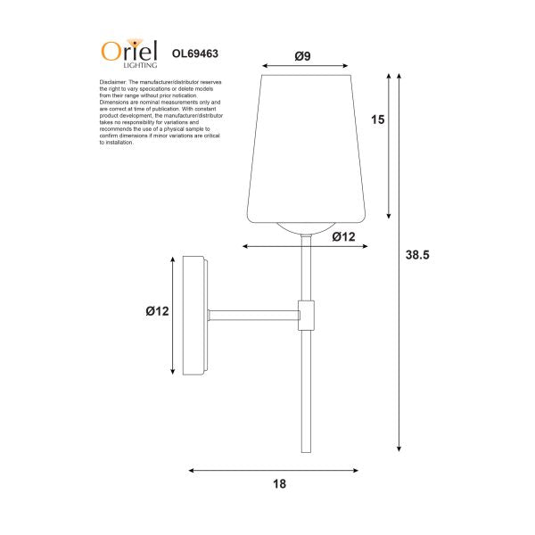 KINBURY WALL LIGHT SATIN BRASS w/ OPAL MATT GLASS