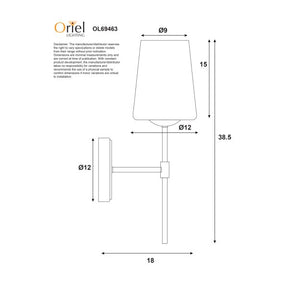 KINBURY WALL LIGHT BRONZE w/ OPAL MATT GLASS