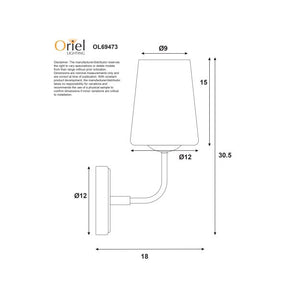 HOPLEY WALL LIGHT BLACK WITH OPAL MATT GLASS