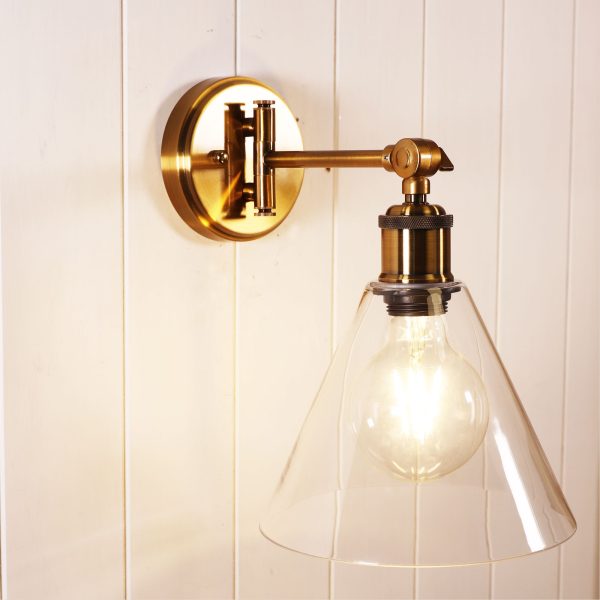 HEATH WALL LIGHT BRASS / CLEAR