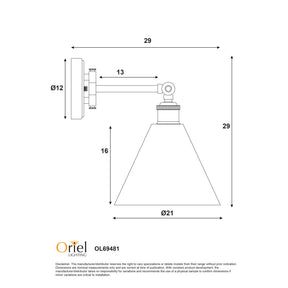 HEATH WALL LIGHT BRASS / CLEAR