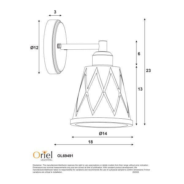 DRAM WALL LIGHT BLACK/AMBER