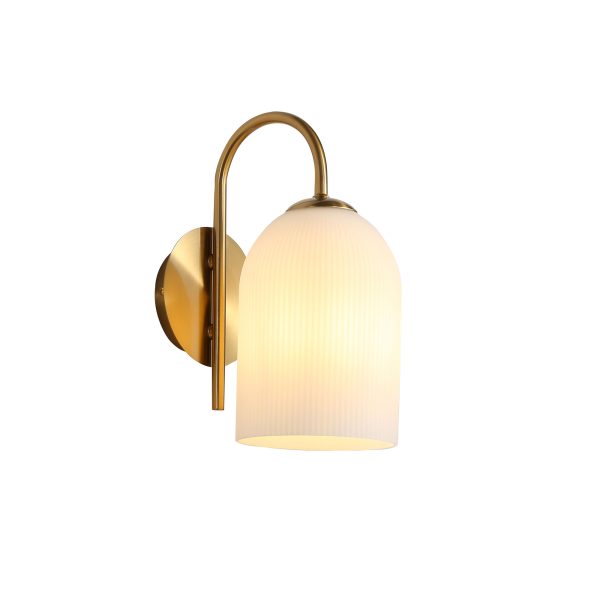 ARLEY WALL LIGHT SATIN BRASS / OPAL MATT