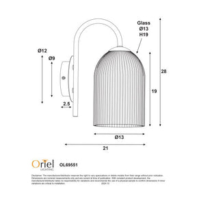ARLEY WALL LIGHT BLACK / OPAL MATT