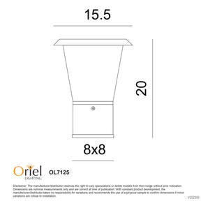 OBLIK PILLAR MOUNT OUTDOOR LIGHT BLACK