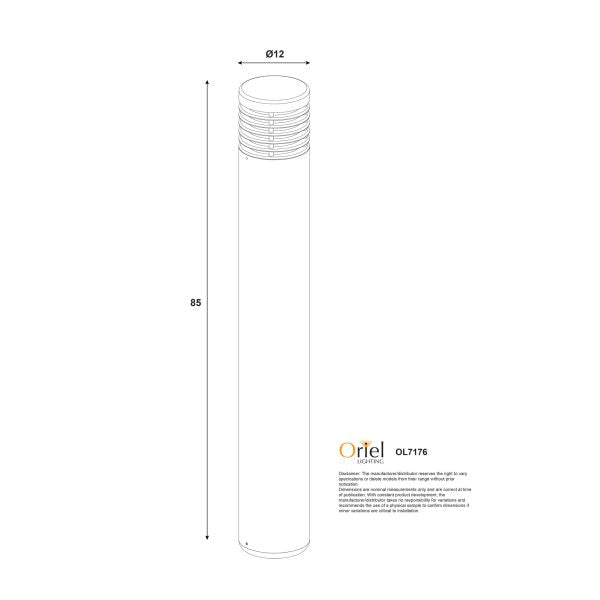 BRAY BOLLARD LIGHT E27 BLACK