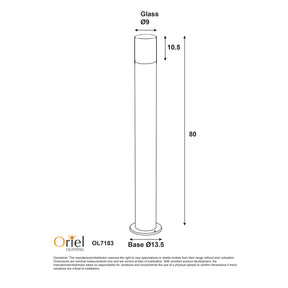 WANAKA.80 BOLLARD BLACK / SMOKE