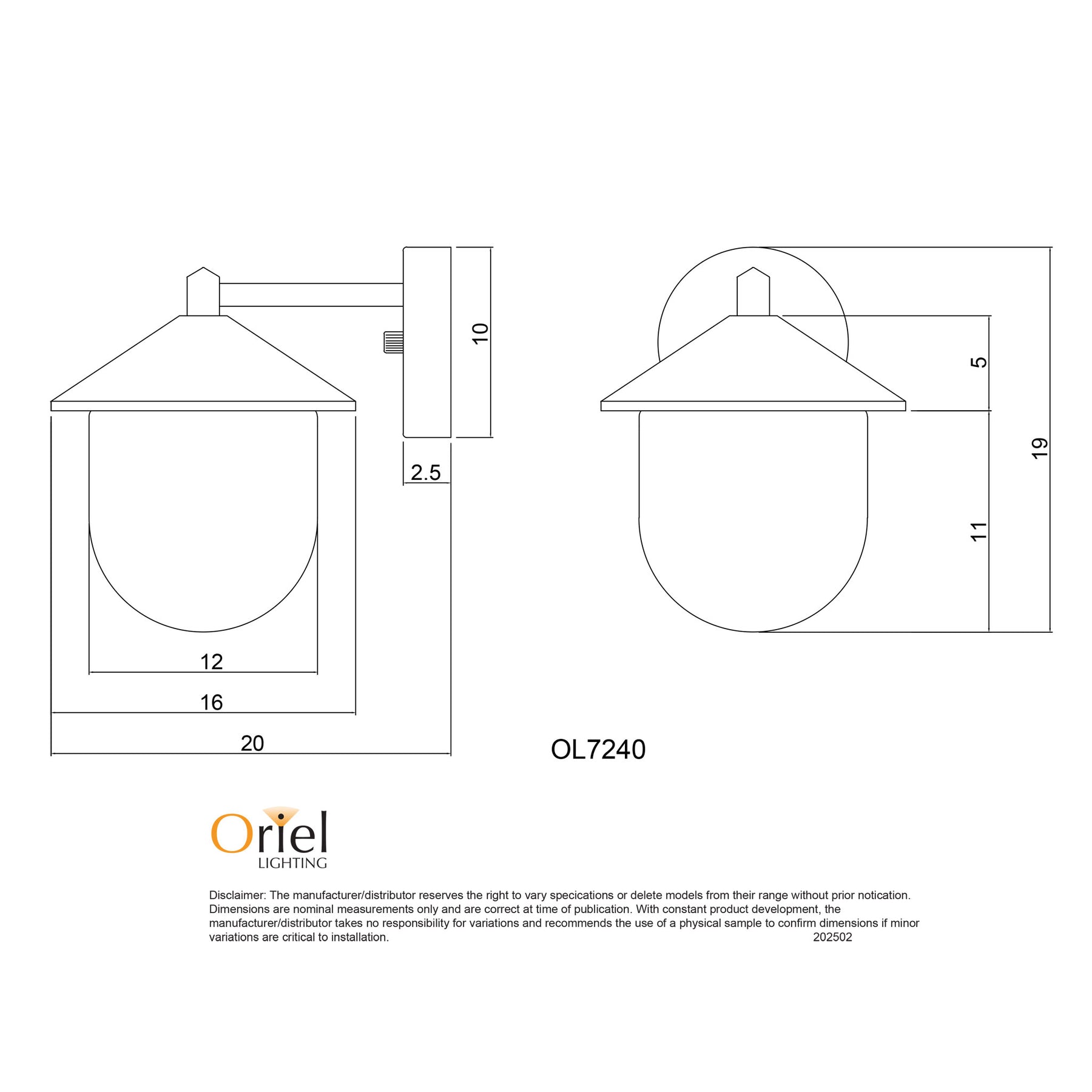 MONZA OUTDOOR WALL LIGHT BLACK