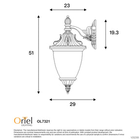 NEWARK OUTDOOR WALL LIGHT DOWN FACING BLACK