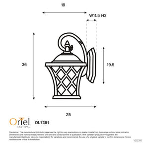 FAIRVIEW OUTDOOR WALL LIGHT BLACK