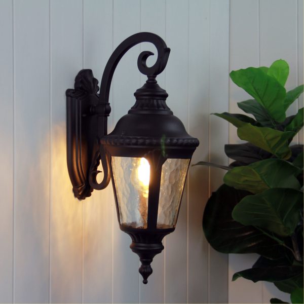 BRISTOL OUTDOOR WALL LIGHT DOWN BLACK