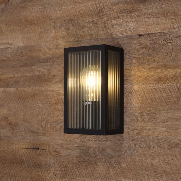 CHICAGO OUTDOOR WALL LIGHT BLACK