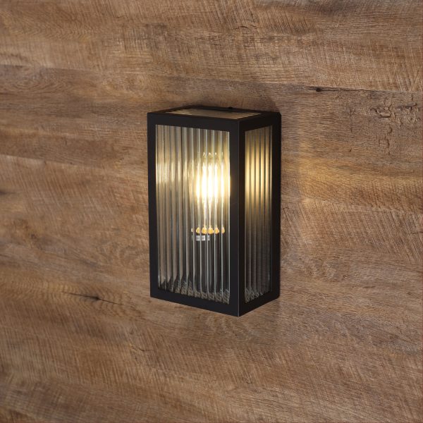 CHICAGO OUTDOOR WALL LIGHT BLACK