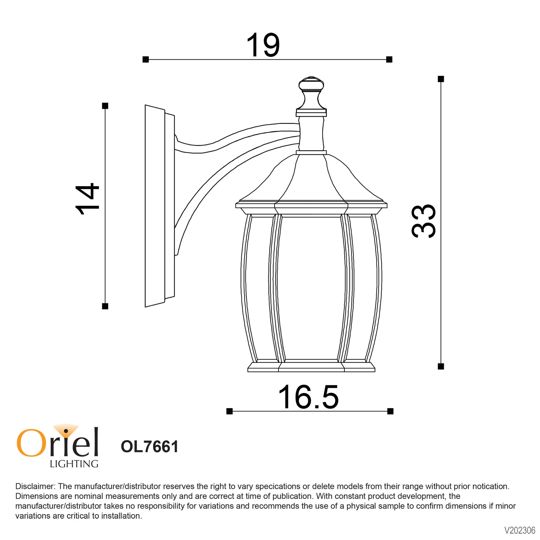 HIGHGATE DOWN EXT WALL LIGHT WHITE