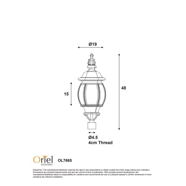 HIGHGATE replacement POST TOP HEAD ONLY