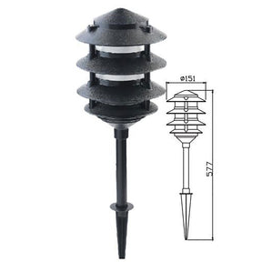 PAVILLION.3 12V GARDEN SPIKE BLACK