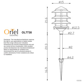 PAVILLION.3 12V GARDEN SPIKE BLACK