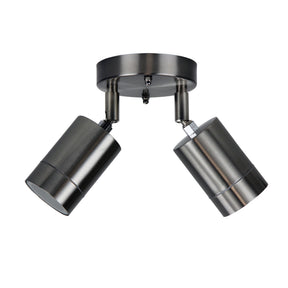 ZETA TWIN SPOT ROUND STAINLESS IP44 GU10