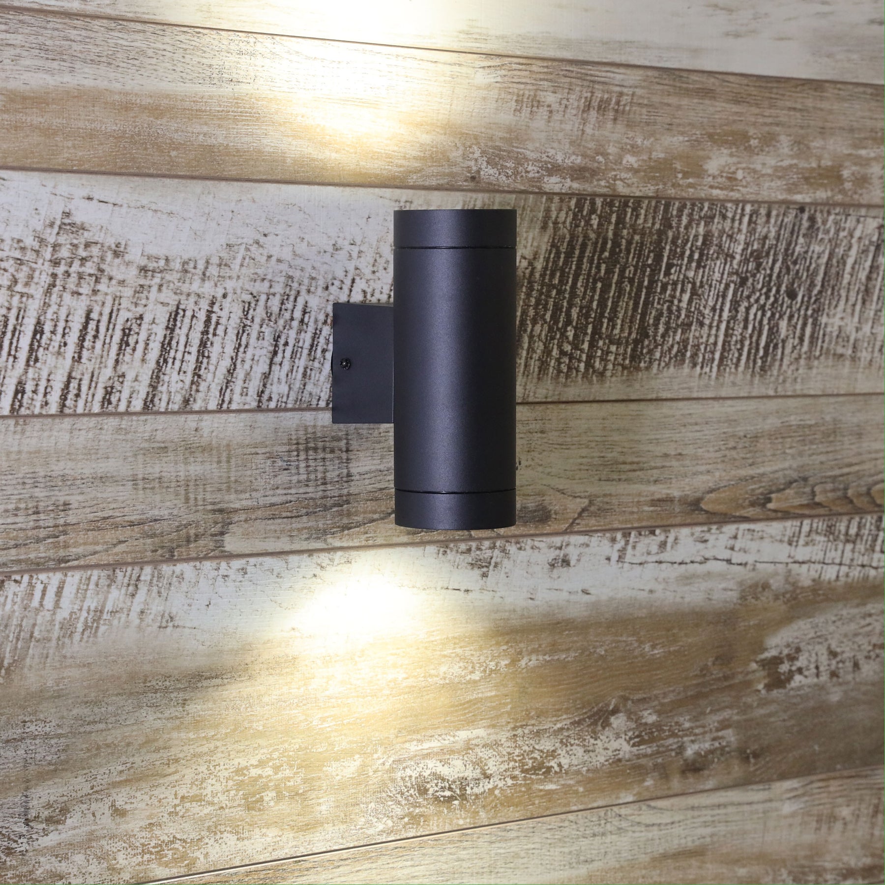 LATITUDE UP/DOWN OUTDOOR WALL LIGHT BLACK