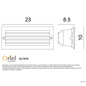 BRICK LIGHT 316 STAINLESS LOUVRED FACE