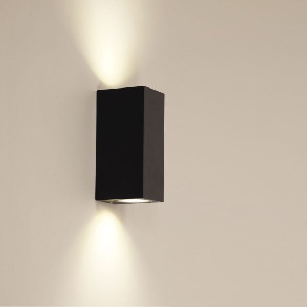 ATLAS 2 X GU10 SQUARE UP/DOWN BLACK
