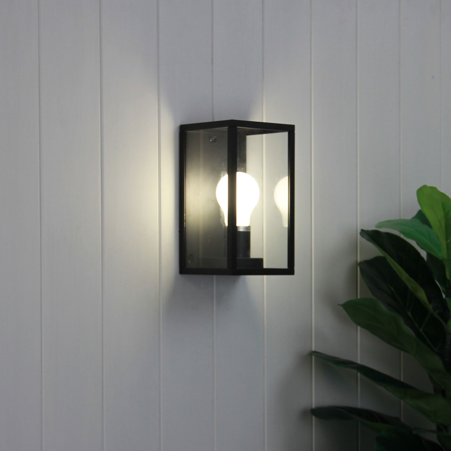 PANDORA OUTDOOR FLUSH WALL LIGHT BLACK