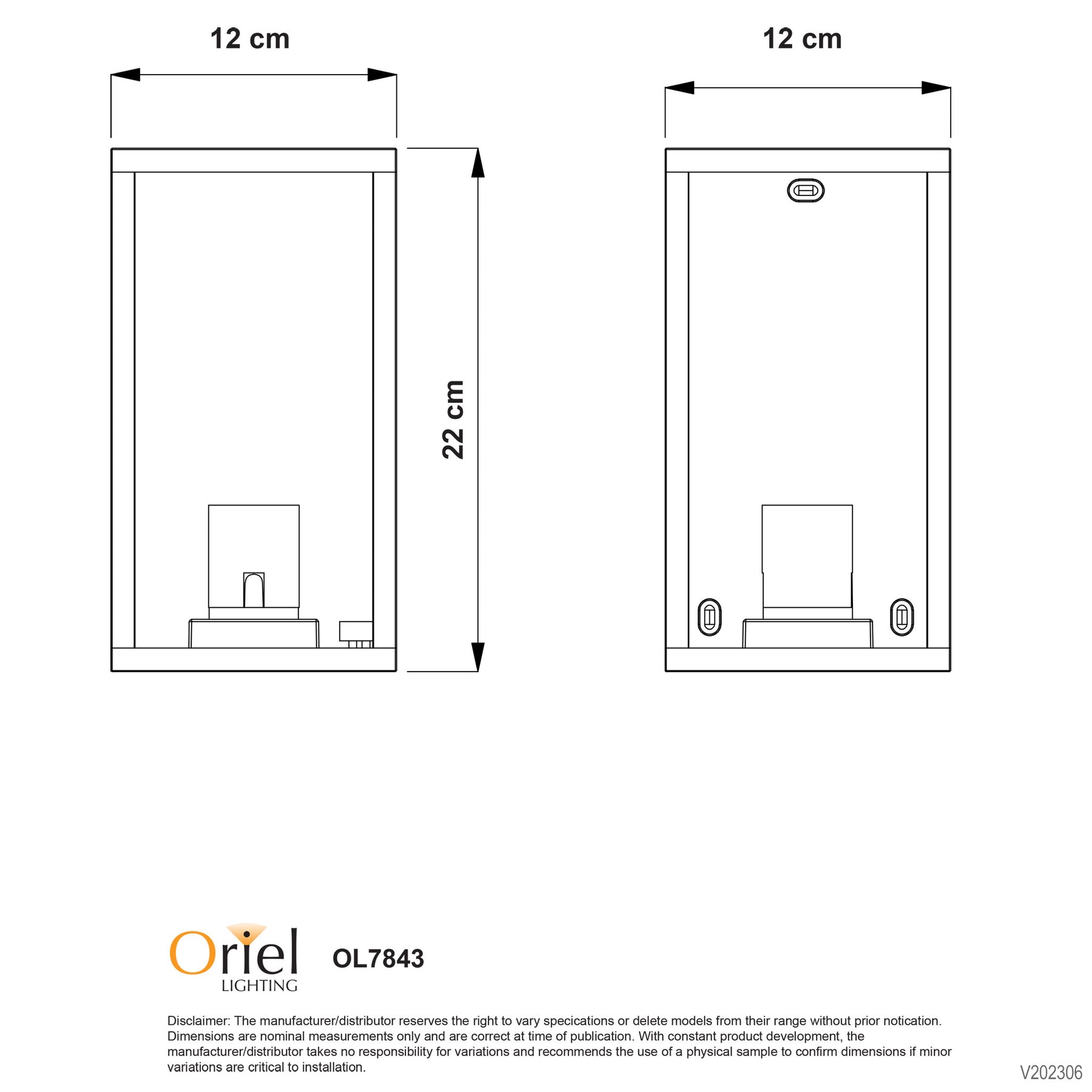 PANDORA OUTDOOR FLUSH WALL LIGHT BLACK
