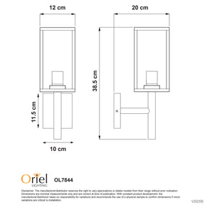 PANDORA OUTDOOR WALL BRACKET BLACK