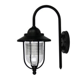 DOMO EXT WALL BKT TEXTURED BLACK / CLEAR