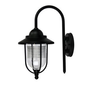 DOMO EXT WALL BKT TEXTURED BLACK / CLEAR