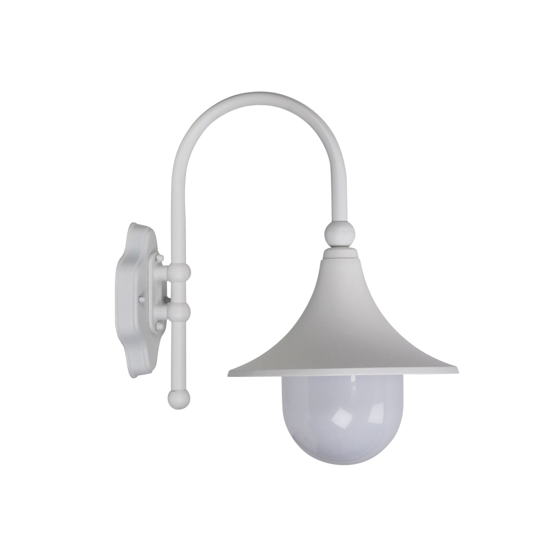MOCA OUTDOOR WALL LIGHT WHITE & OPAL