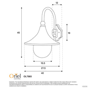 MOCA OUTDOOR WALL LIGHT BLACK & OPAL