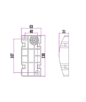 OLA Exterior LED Wavy Rectangular Surface Mounted Wall Lights IP65