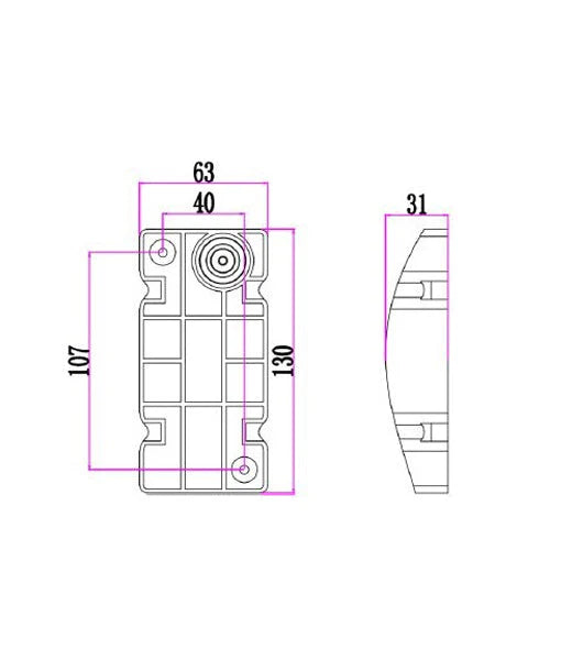 OLA Exterior LED Wavy Rectangular Surface Mounted Wall Lights IP65